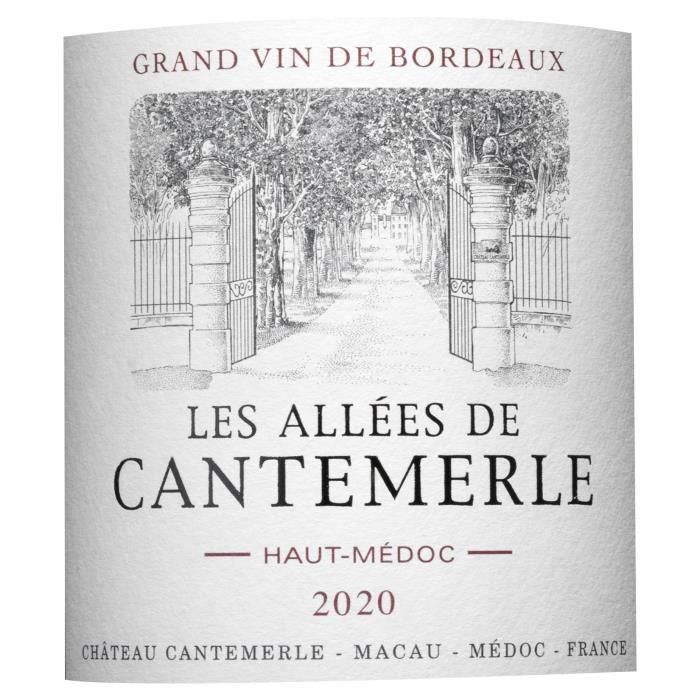 Les Allées de Cantemerle 2020 Haut-Médoc - Vino tinto Burdeos 1 Les Allées de Cantemerle 2020 Haut-Médoc - Vino tinto Burdeos 1