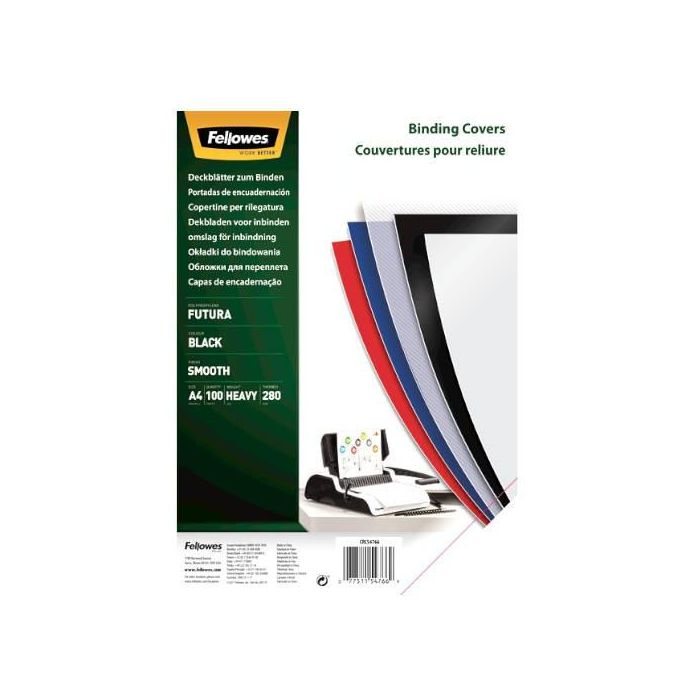 Fellowes 5471201 Pack 50 Portadas Polipropileno A3 450 Micras Translúcido