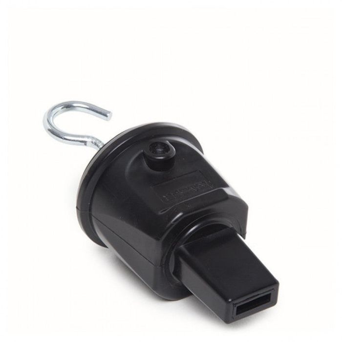 End Cap Negro IP44 Gancho Metálico Cable Plano [AM-BT906 1
