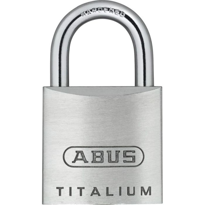 ABUS 64TI/25 Candado Titalium de Aluminio, Cerradura con Llave Diferente, Arco de Acero Endurecido, 25mm 0 ABUS 64TI/25 Candado Titalium de Aluminio, Cerradura con Llave Diferente, Arco de Acero Endurecido, 25mm 0