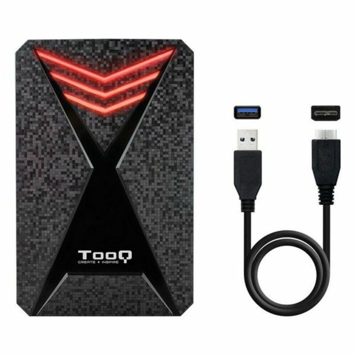 Carcasa para Disco Duro TooQ TQE-2550RGB 2,5" USB 3.0 RGB Negro 7