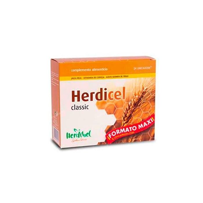 Herdibel Herdicel Classic Jalea Real, Aceite Germen de Trigo y Levadura de Cerveza 24 Unicadose