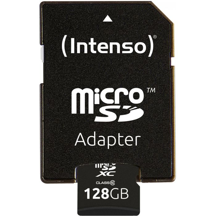 Intenso Tarjeta Memoria MicroSDXC Clase 10 128GB con Adaptador SD 2