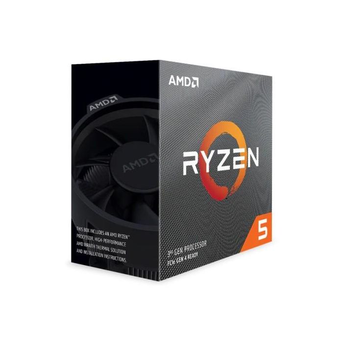 AMD AM4 Ryzen 5 3600 Procesador de 6 núcleos, 3.6 GHz (4.2 GHz Boost), 32MB Caché, con Refrigerador Wraith Stealth
