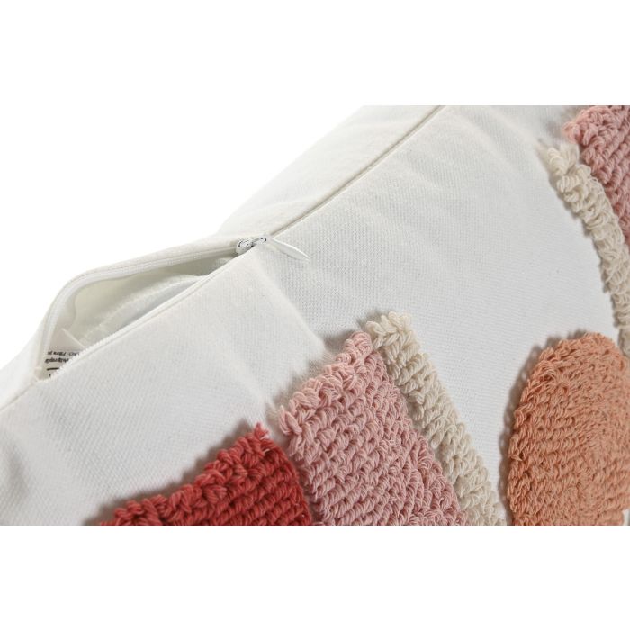 Cojin Urban DKD Home Decor Blanco Rosa 45 x 45 cm (2 Unidades) 2