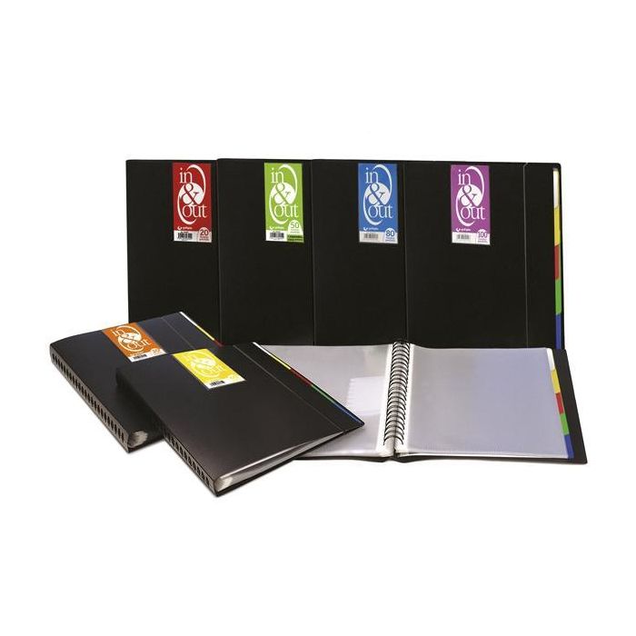 Grafoplás Carpeta 20 Fundas Espiral A4 Extraíbles Calidad Extra 5 Separadores Pp Rígido Opaco In & Out Negro Grafoplás Carpeta 20 Fundas Espiral A4 Extraíbles Calidad Extra 5 Separadores Pp Rígido Opaco In & Out Negro