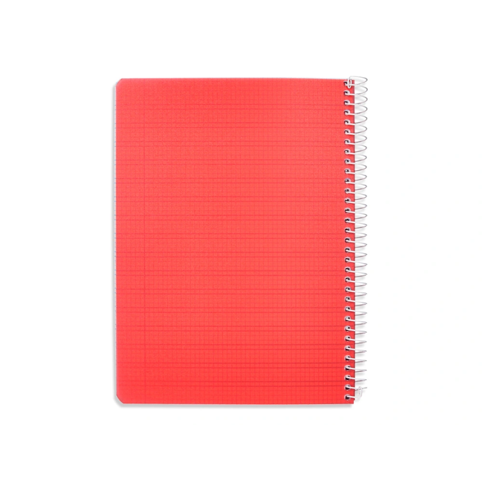 Liderpapel Cuaderno Espiral A5 Pautaguía 80 Hojas 90gr Cuadro Pautado 3 mm con Margen Color Rojo 2