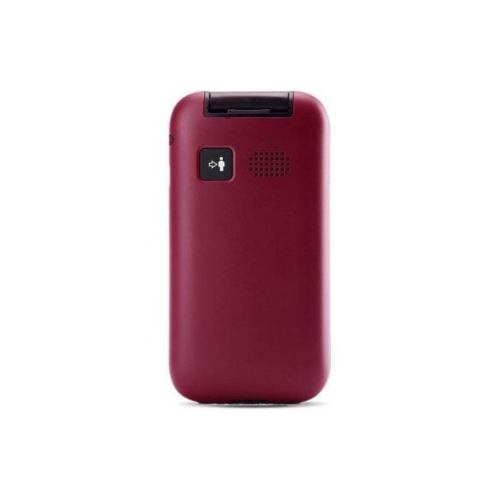 Teléfono Móvil Panasonic KX-TU400EXR para Personas Mayores/ Rojo Granate 1