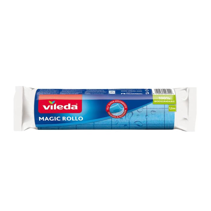 Vileda Magic Rollo Spongidou Bayeta Esponja Ultra Fina, 1,5m Superabsorbente Multiusos, Secado Rápido y Sin Pelusa 0 Vileda Magic Rollo Spongidou Bayeta Esponja Ultra Fina, 1,5m Superabsorbente Multiusos, Secado Rápido y Sin Pelusa 0