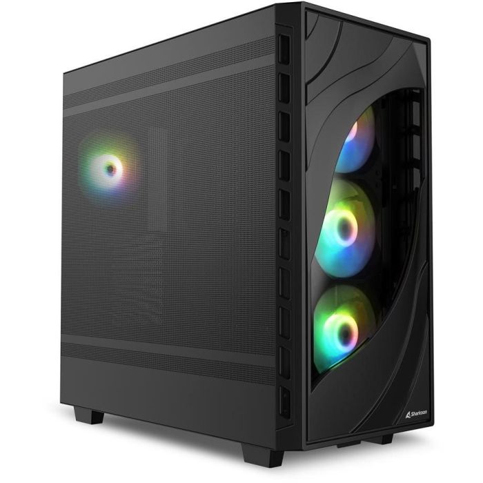Sharkoon Rebel C80M RGB ATX Midi Tower Caja de PC Negra con Iluminación RGB 12