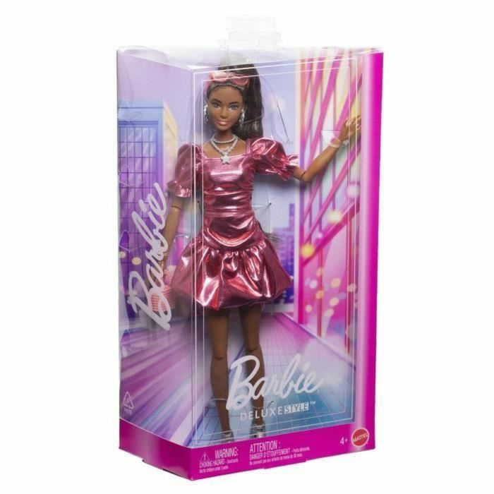 Barbie JFP41 Muñeca de Lujo Vestido Coral Metálico con Burbujas 2
