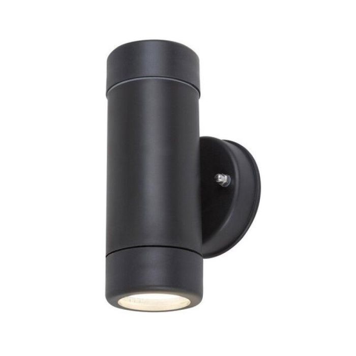 RABALUX RAB-8833 Aplique de Exterior Medina 1xGU10 IP44 Plástico Negro Mate Minimalista, Luz Bidireccional (Bombilla no Incluida) 2