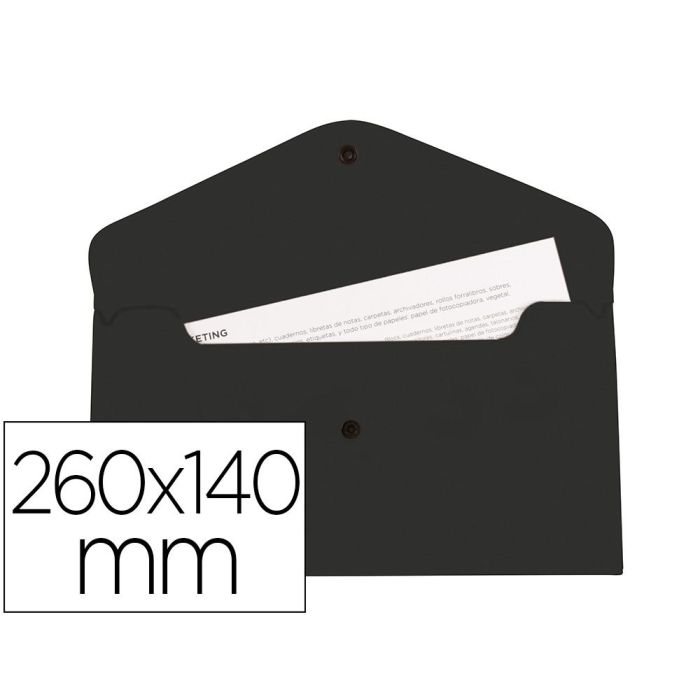 Carpeta Liderpapel Dossier Broche Polipropileno Tama O Sobre Americano 260x140 mm Negro Opaco