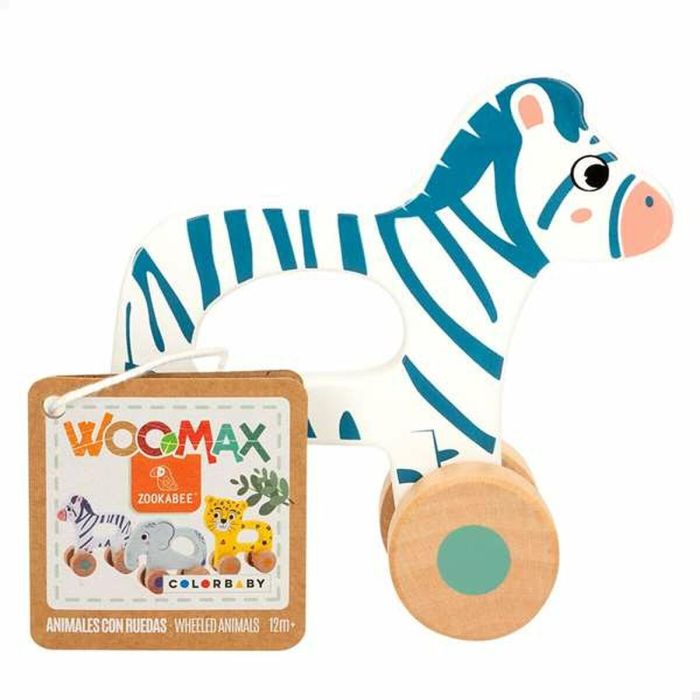 Color Baby Arrastre Madera Animales 13x5x12,5 cm - Modelos Surtidos, Edad Recomendada Nacimiento 2