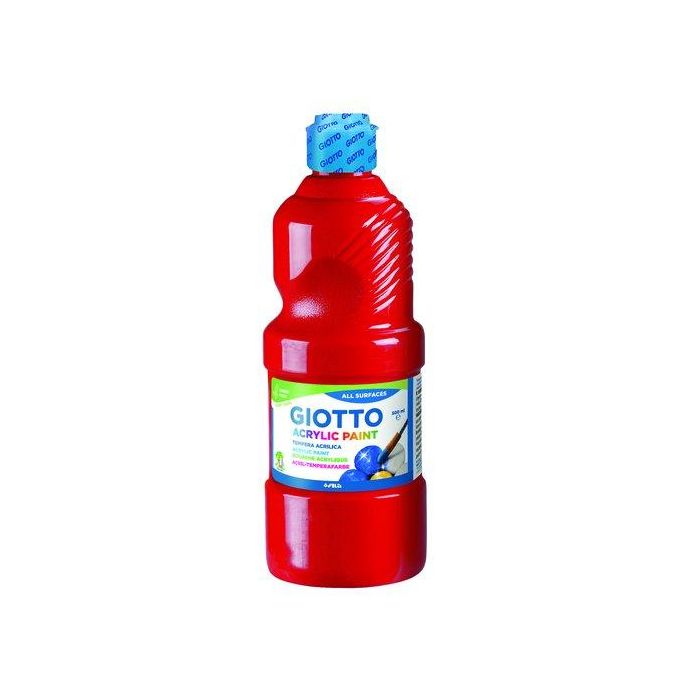 Tempera Acrilica Giotto 500 Ml Rojo
