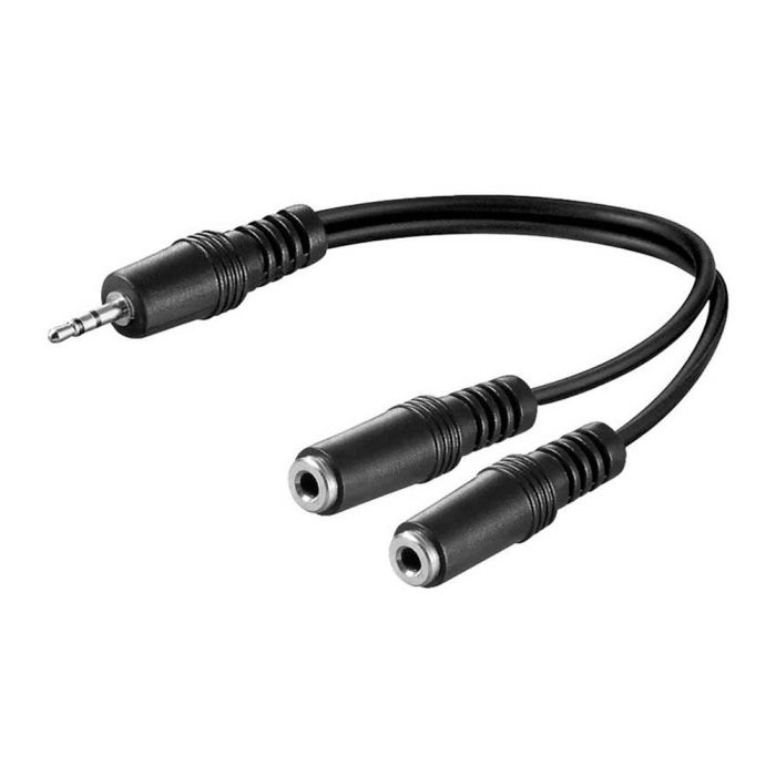 Cable 20cm adaptador audio 1m a 2h jack 3,5 setereo logilink