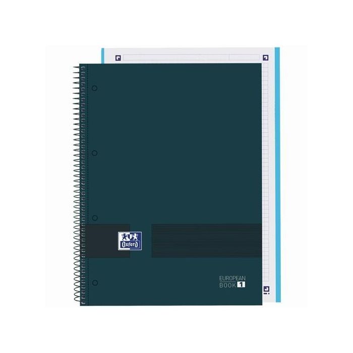 Oxford Cuaderno &You Europeanbook 1 Write&Erase A4+ 5x5mm 80H Tapa Extradura Azul Petróleo (5 Unidades) (5 Unidades)