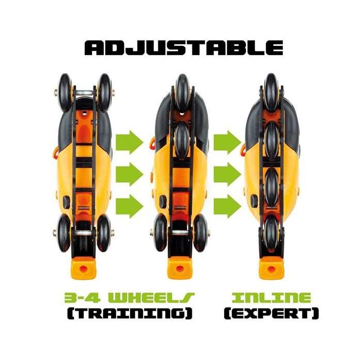 Patines 4 en linea naranja ajustable talla m (35/38) 4 Patines 4 en linea naranja ajustable talla m (35/38) 4