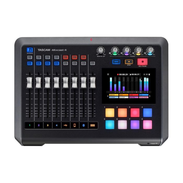 TASCAM Mixcast 4 Estación de Podcasting con Grabador Integrado e Interfaz de Audio USB Multipista TASCAM Mixcast 4 Estación de Podcasting con Grabador Integrado e Interfaz de Audio USB Multipista