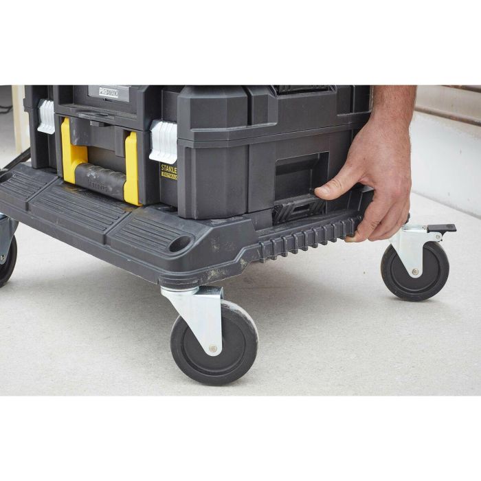 Stanley FMST1-71972 Módulo de Rodillos TSTAK FATMAX, 4 Ruedas 360° con Freno, Resina Resistente, Compatible PRO-STACK 2