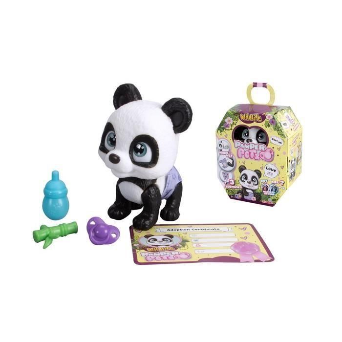 Smoby - Pamper Petz - Panda en adopción - 4 accesorios - Articulado - Madera y pipí - Certificado de adopción - A partir de 3 años 1 Smoby - Pamper Petz - Panda en adopción - 4 accesorios - Articulado - Madera y pipí - Certificado de adopción - A partir de 3 años 1