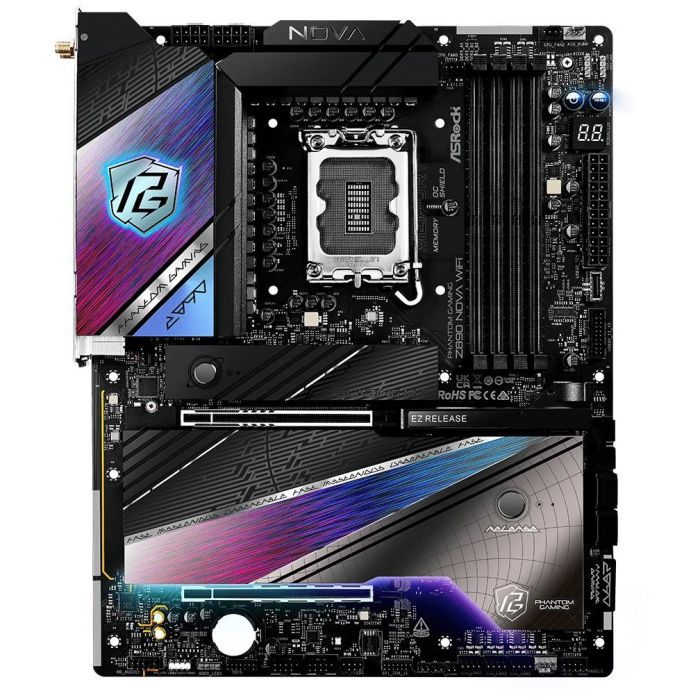 ASRock 90-MXBPS0-A0UAYZ Z890 NOVA WiFi Placa Base Intel Z890 Socket 1851 4DDR5 256GB WiFi 7 BT 5.4 LAN ATX 2