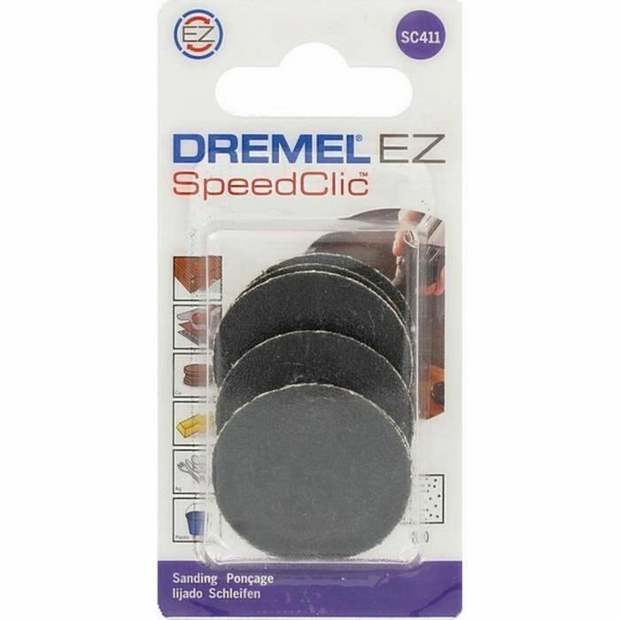 Dremel S411 EZ Speedclic 6 discos de lijado para lijado y modelado ligero, Ø 30 mm, grano 60 y 240 4 Dremel S411 EZ Speedclic 6 discos de lijado para lijado y modelado ligero, Ø 30 mm, grano 60 y 240 4