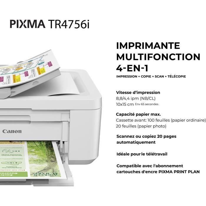 Canon 5074C046 PIXMA TR4756i Impresora Multifunción 4 en 1 WiFi Dúplex Automático Fax ADF Blanca Oficina en Casa 5 Canon 5074C046 PIXMA TR4756i Impresora Multifunción 4 en 1 WiFi Dúplex Automático Fax ADF Blanca Oficina en Casa 5