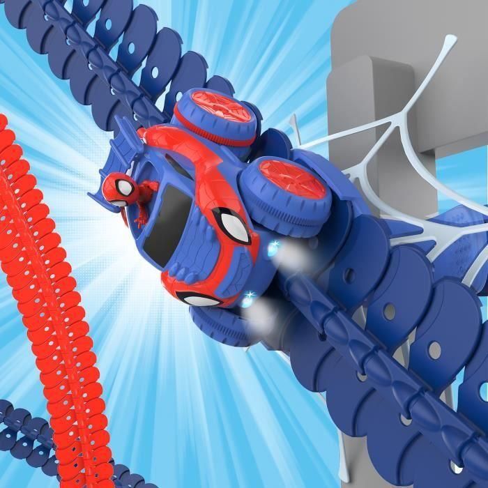Set de descubrimiento Spidey Flextreme - Baterías incluidas - 184 pistas flexibles y 1 vehículo 1 Set de descubrimiento Spidey Flextreme - Baterías incluidas - 184 pistas flexibles y 1 vehículo 1