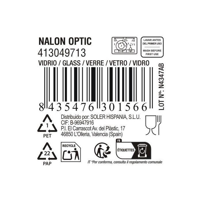Vaso Nalon Optic 360 cc - Inde (48 Unidades) 5 Vaso Nalon Optic 360 cc - Inde (48 Unidades) 5