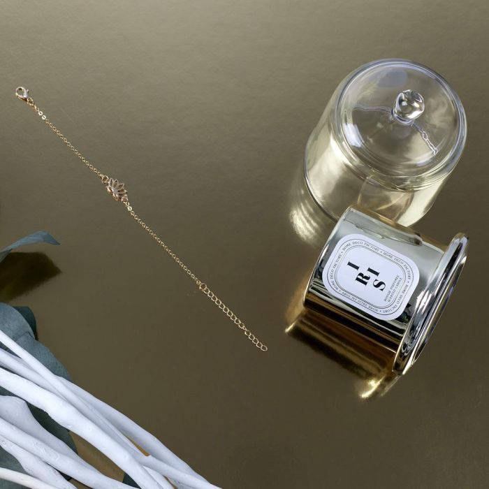 Home Deco Factory Vela Perfumada Con Joya Pulsera Pour Elle Ambre, Flor De Iris, Almizcle Blanco 6