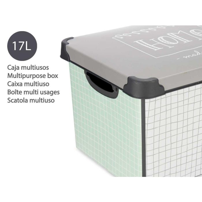 Caja Plastico 17L Home Con Asa Kipit 28X22CM (12 Unidades) 3 Caja Plastico 17L Home Con Asa Kipit 28X22CM (12 Unidades) 3