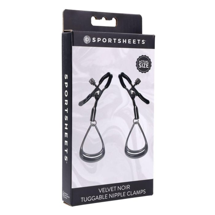 Cadena Con Pinzas Para Pezones Sportsheets Velvet Noir 1