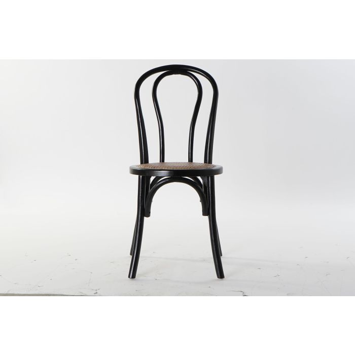 DKD Home Decor Silla Horeca DKD Vintage Fuyang 2 Negro Marron Olmo Ratan 43 x 44 x 89 cm 4