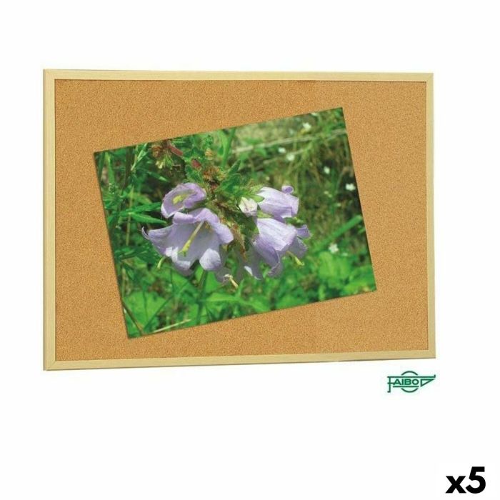 Tablero de Corcho Faibo 40 x 60 cm (5 Unidades) Tablero de Corcho Faibo 40 x 60 cm (5 Unidades)