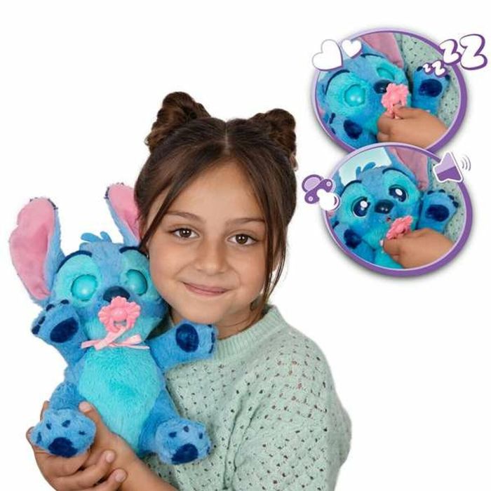 Imc Toys Stitch Peluche Cachorro Interactivo Baby Paws con Sonido, Bolsa Transportable, Chupete y Pilas AAA Incluidas +18 Meses 3