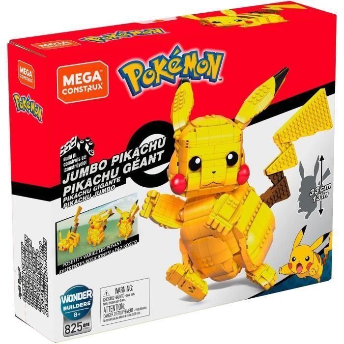 Mega Bloks Fvk81 Pokémon Pikachu Gigante Figura Construible Articulable 30cm 4