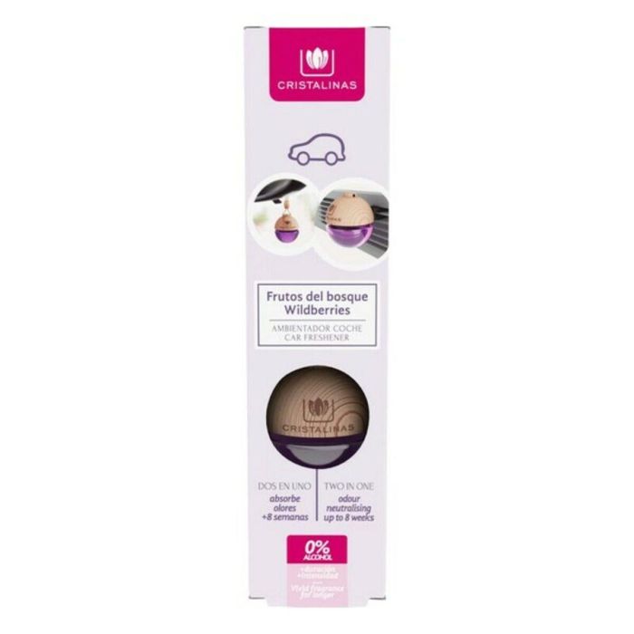 Cristalinas Ambientador Coche Líquido Frutas del Bosque 0% Alcohol 6 ml - Aroma Natural Duradero Hasta 8 Semanas, Fácil Colocación 2 Cristalinas Ambientador Coche Líquido Frutas del Bosque 0% Alcohol 6 ml - Aroma Natural Duradero Hasta 8 Semanas, Fácil Colocación 2