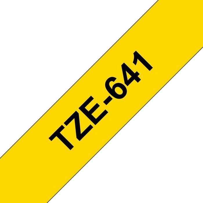 Brother 18 mm, Black on Yellow, Laminated Brother 18 mm, Black on Yellow, Laminated