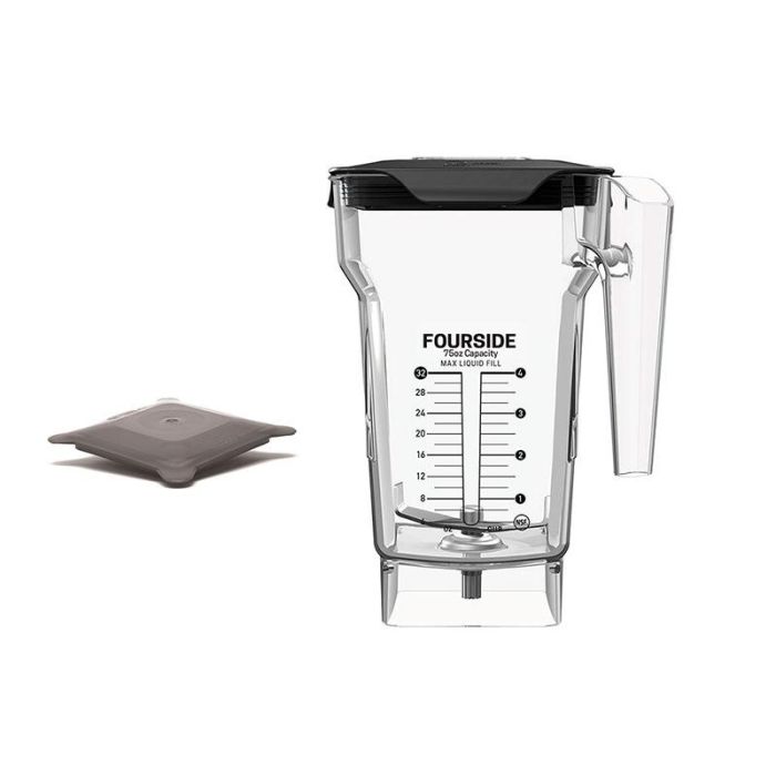 BLENDTEC - 40-609-61 - Jarra FOURSIDE de 1 litro con tapa plana blanda para batidora profesional Blendtec