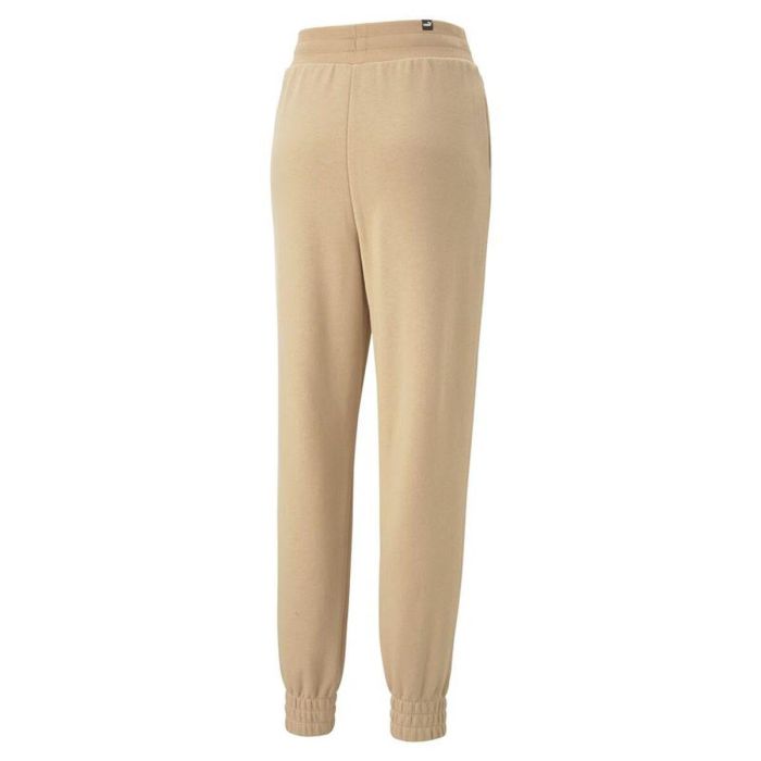 Pantalón Largo Deportivo Puma Embroidery High Beige Mujer 1