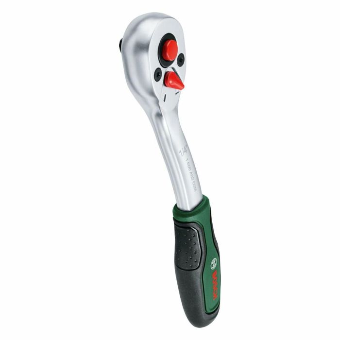 Bosch BOS4053423302370 Llave de trinquete 1/4, alto torque hasta 93 Nm, botón de bloqueo mecánico 72 dientes, mango curvo reversible 4 Bosch BOS4053423302370 Llave de trinquete 1/4, alto torque hasta 93 Nm, botón de bloqueo mecánico 72 dientes, mango curvo reversible 4