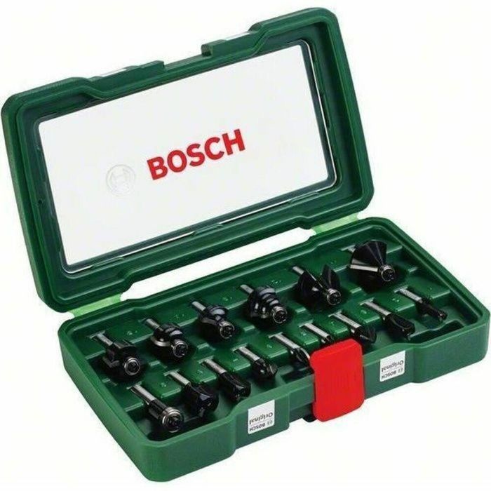 Bosch Caja 15 Fresas Carburo Vástago 8 mm