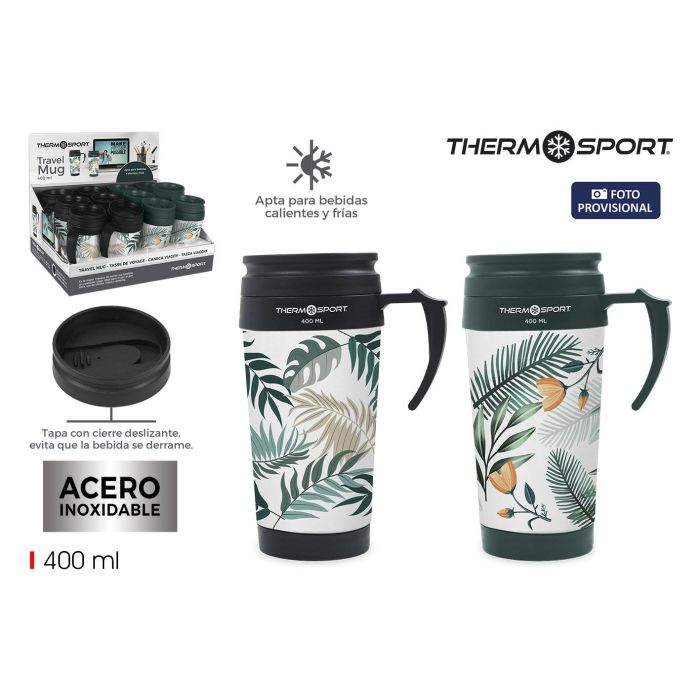Travel Mug Decorada 400 ml 2 Surtidos - Thermosport (12 Unidades) Travel Mug Decorada 400 ml 2 Surtidos - Thermosport (12 Unidades)