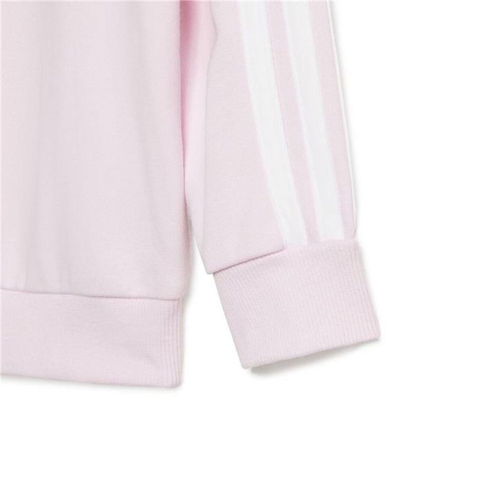 Conjunto Deportivo para Bebé Adidas 3 Bandas French Terry Jogger Rosa 2