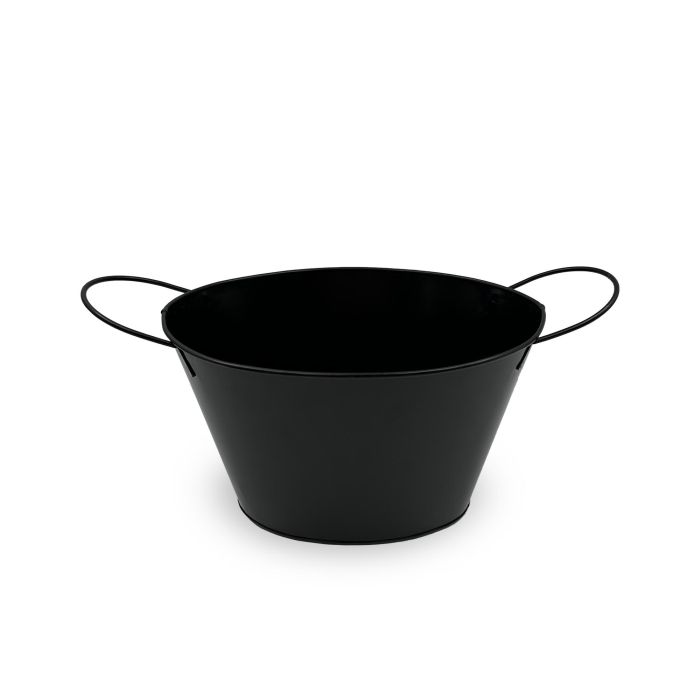 Inde Cubo Metal Ovalado con Asa de Metal Negro 20 cm My Bar (Ancho: 15.1 cm, Alto: 16 cm, Largo: 28 cm) (12 Unidades) Inde Cubo Metal Ovalado con Asa de Metal Negro 20 cm My Bar (Ancho: 15.1 cm, Alto: 16 cm, Largo: 28 cm) (12 Unidades)