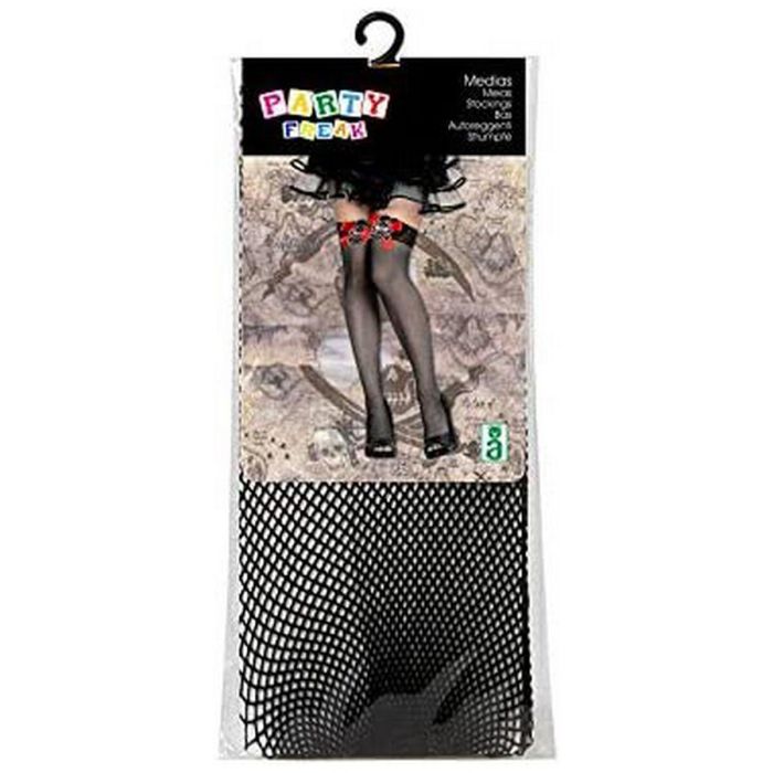 Medias Piratas con Calavera - Accesorio para looks de carnaval, halloween o teatro - Polyester - Negro 2 Medias Piratas con Calavera - Accesorio para looks de carnaval, halloween o teatro - Polyester - Negro 2