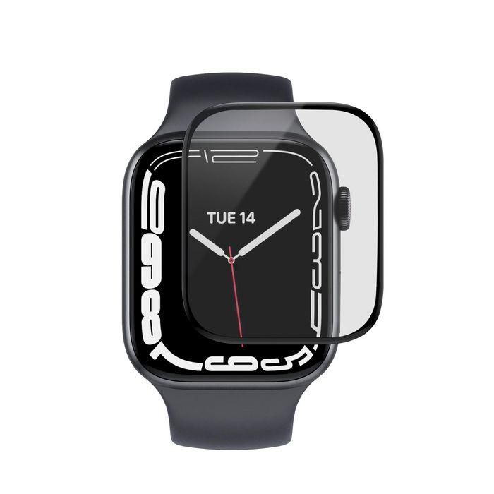 eSTUFF Titan Shield Flexible Hybrid Glass Screen Protector for Apple Watch Series 4/5/6/SE 40mm - Clear/Black eSTUFF Titan Shield Flexible Hybrid Glass Screen Protector for Apple Watch Series 4/5/6/SE 40mm - Clear/Black