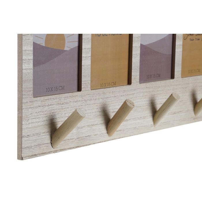 DKD Home Decor Perchero de Pared Boho en MDF, Diseño Natural y Multicolor, 56 cm Ancho x 5 cm Fondo x 23.5 cm Alto 1 DKD Home Decor Perchero de Pared Boho en MDF, Diseño Natural y Multicolor, 56 cm Ancho x 5 cm Fondo x 23.5 cm Alto 1