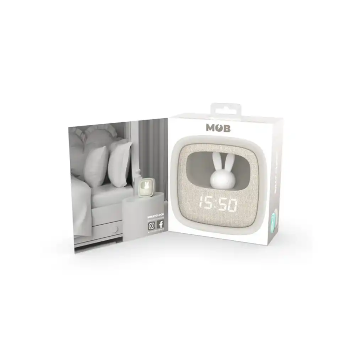 Wondee Billy Clock Despertador con Luz de Noche Grey, Compañero de Dormitorio Elegante y Funcional 3 Wondee Billy Clock Despertador con Luz de Noche Grey, Compañero de Dormitorio Elegante y Funcional 3